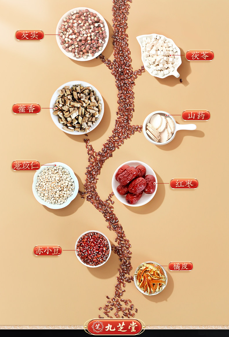 【中国直邮】 九芝堂 茯湿膏茯苓芡实薏苡仁膏滋古法熬制茯苓伏湿膏 180g