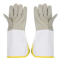 Haogongbang labor protection gloves welding gloves special extended cuffs for welders cowhide canvas wear-resistant sailors gloves