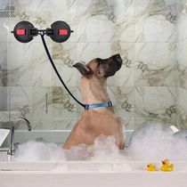 Dog bath holder suction cup hook indoor dog bath holder dog artifact dog fixing rope