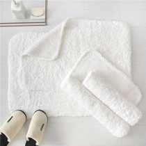 Five-star hotel pure cotton plush thickened bathroom floor mat bathroom absorbent cotton floor towel anti-slip mat
