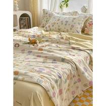 100% cotton air-conditioned quilt double single student pure cotton summer cool quilt machine washable childrens thickened spring and autumn quilt