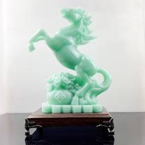 Direct selling resin blue ice jade wealth crafts living room office home study desktop decorations