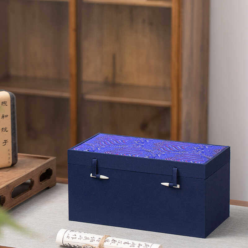 High-end Yun brocade cloth vase, brocade box, antique collection box, rectangular Chinese-style gift box, empty box, gift box, large size