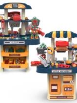 Workbench screws electric drill childrens tool box dismantling toy screw set male educational disassembly and assembly building blocks