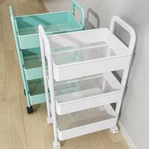 Trolley storage rack floor-standing multi-layer bedroom bathroom baby supplies storage rack kitchen removable snacks