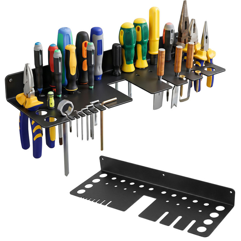 Hot-Selling Heavy-Duty Metal Wall-Mounted Tool Storage Rack for Screwdrivers, Needle-Nose Pliers, and Wrenches