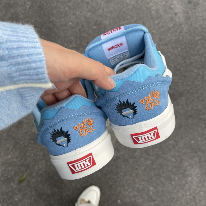 Knu Skool Blue and White Color-Blocked American-Style Afro Puff Shoes Embroidered Lightning Shoes Retro Unisex Sneakers Knu Skool Blue and White Color-Blocked American-Style Afro Puff Shoes Embroidered Lightning Shoes Retro Unisex Sneakers