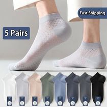 Pairs Men Breathable Mesh Cotton Socks Summer Ultra Thin