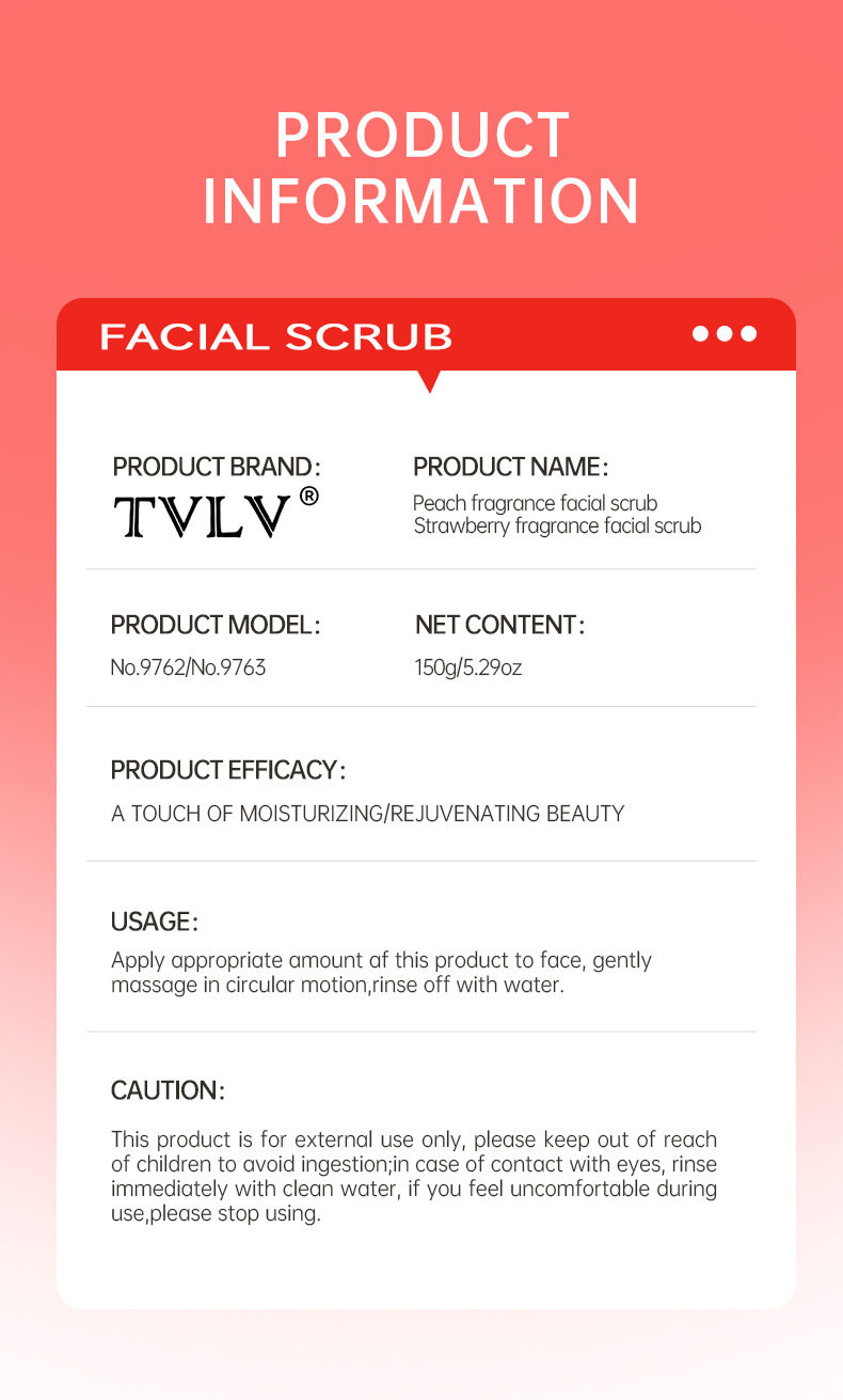 Xiumei Дао tvlv草莓桃子fragrance facial scrub exfoliating cream OTHER
