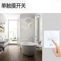 Touch switch European standard wall switch touch induction tempered glass panel single touch switch 86*86*35M
