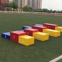 Steel and wooden track and field competition medal podium for adults and children customizable color and size for sports games