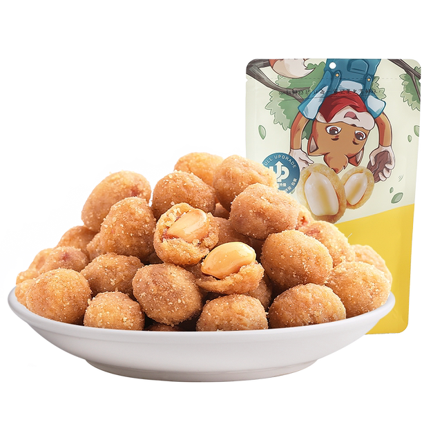 Three Squirrels Multi-Flavour Peanuts Spiced Peanuts 205g