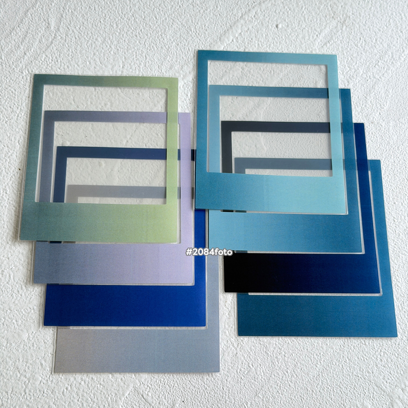 Rebirth Blue Polaroid Gradient Film Now+ Instant Camera Itype 5inch Wide Polaroid Go Photo Set