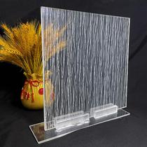 Glass partition screen entrance living room sliding door double layer laminated silk rubber metal tempered art glass customization