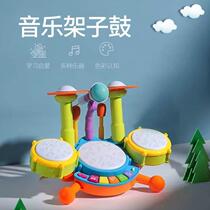 Childrens toys 1 to 3 years old drum set for beginners toddlers drumming instruments baby boys and girls jazz drum practice