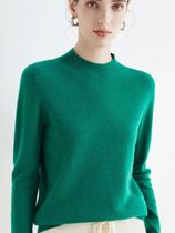 Autumn Winter Solid Mock-neck Pullover Sweater For Women 100