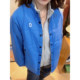 Navy blue reversible cotton jacket for men and women in autumn and winter Navy blue reversible cotton jacket for men and women in autumn and winter