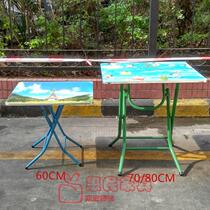 Zhenhui Simple View Iron Leg Mei 60cm Deep 70cm 80cm Square Solid Folding Dining Table