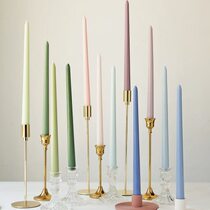 Nordic color retro long pole smokeless and odorless candle for home wedding romantic candlelight dinner decoration Christmas