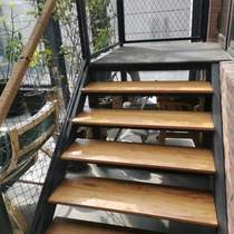 Step wood board tread staircase staircase elm retro custom-made wooden B&B old step staircase home stair plate solid