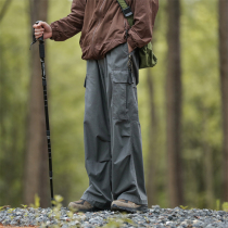 Kailer Stone Outdoor Functional Mountaineering Pants Mens Summer American Mountain Style Workwear Paratrooper Pants Wide-leg Casual Pants