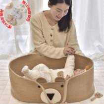 ins portable basket newborn sleeping basket portable car sleeping basket for outing multifunctional baby cradle storage basket