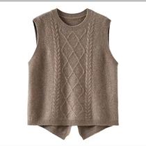2022 Autumn New High-Quality Womens Vest Knitted Twist Loose Sleeveless Sweater for Casual Wear