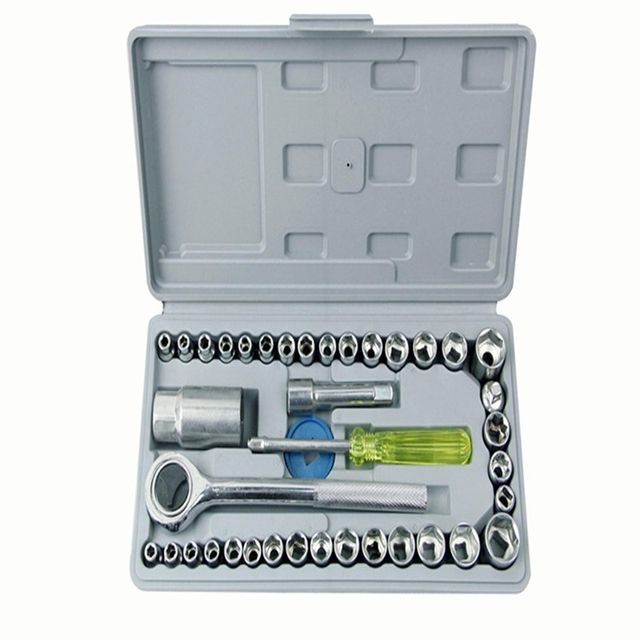 40-piece set manual hardware tool set mechanic sleeve wrench H manual auto repair tool auto repair tool combination set
