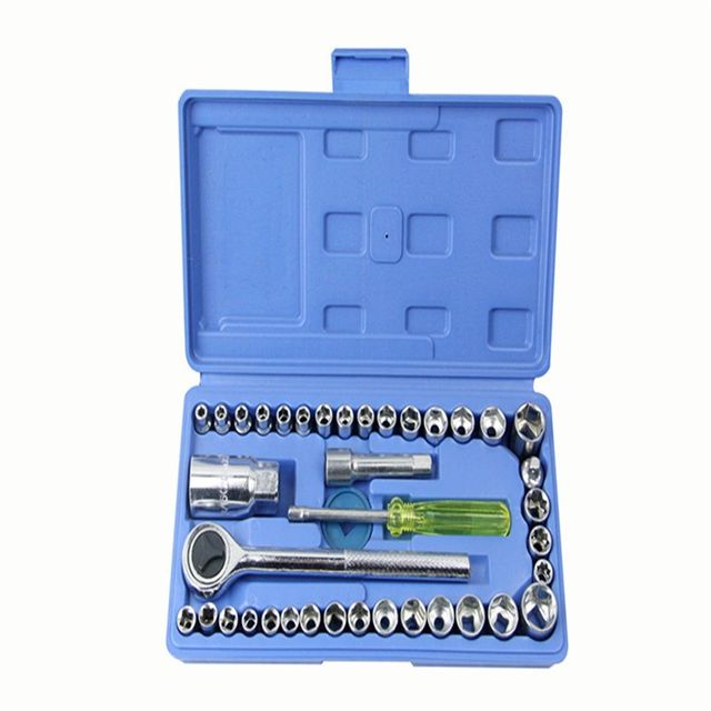 40-piece set manual hardware tool set mechanic sleeve wrench H manual auto repair tool auto repair tool combination set