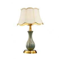 All copper American table lamp bedroom living room home simple ceramic European creative wedding bedside lamp light luxury retro