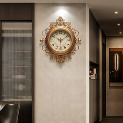 2024 New arrival American Wall Clock Fashion French Medieval Clock Wall Hanging European Living Room Wall Clock For Home Retro Clock