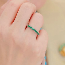 (Q Jewelry) 18k gold emerald ring subject to live broadcast explanation