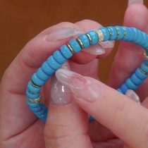 (Q Jewelry) S925 silver turquoise bracelet slightly different