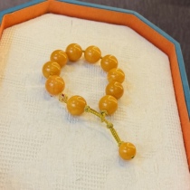(Q Jewelry) Collectible 18K Beeswax Ball Bead Braided Bracelet Slightly Different