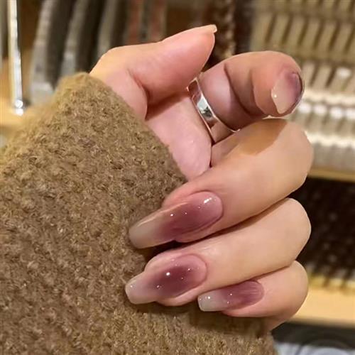 Dry Rose Blush Gradient Medium-Sized Ballet Nails, Pure and Simple Ins-Style Nail Art, Fake Nails, 26-Piece Box Set Dry Rose Blush Gradient Medium-Sized Ballet Nails, Pure and Simple Ins-Style Nail Art, Fake Nails, 26-Piece Box Set
