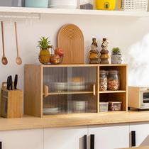 Japanese sideboard home kitchen sideboard storage cabinet desktop Changhong glass cupboard wall-mounted storage cabinet new style