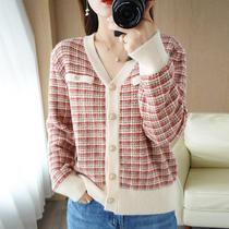 2024 autumn and winter womens knitted cardigan sweater