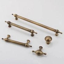 Solid Brass Furniture Handle Anitque Drawer Knob PVD Gold