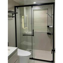 Customized straight-shaped tempered glass shower room simple shower room shower partition sliding door screen dry and wet separation