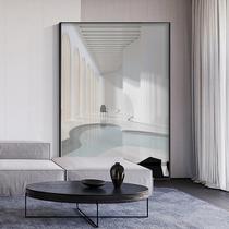 Nordic style Morandi color niche space background wall huge super large floor-to-ceiling landscape decoration hanging painting