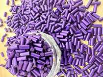 Violet bottle of 200 flint stones 2 5mm*5mm