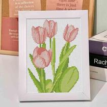 Tulip Cross Stitch 2023 New Thread Embroidery Small Pieces Small Year of the Rabbit Manual Beginner Simple Embroidery Manufacturer