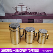 304 stainless steel seasoning tank with handle seasoning tank Barbecue Pepper Bottle with cover sheet with large small and medium size