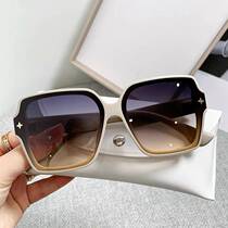 2023 New Square Frame Trendy Sunglasses Internet Celebrity Face Covering Outdoor Sunglasses Anti-UV Sunglasses