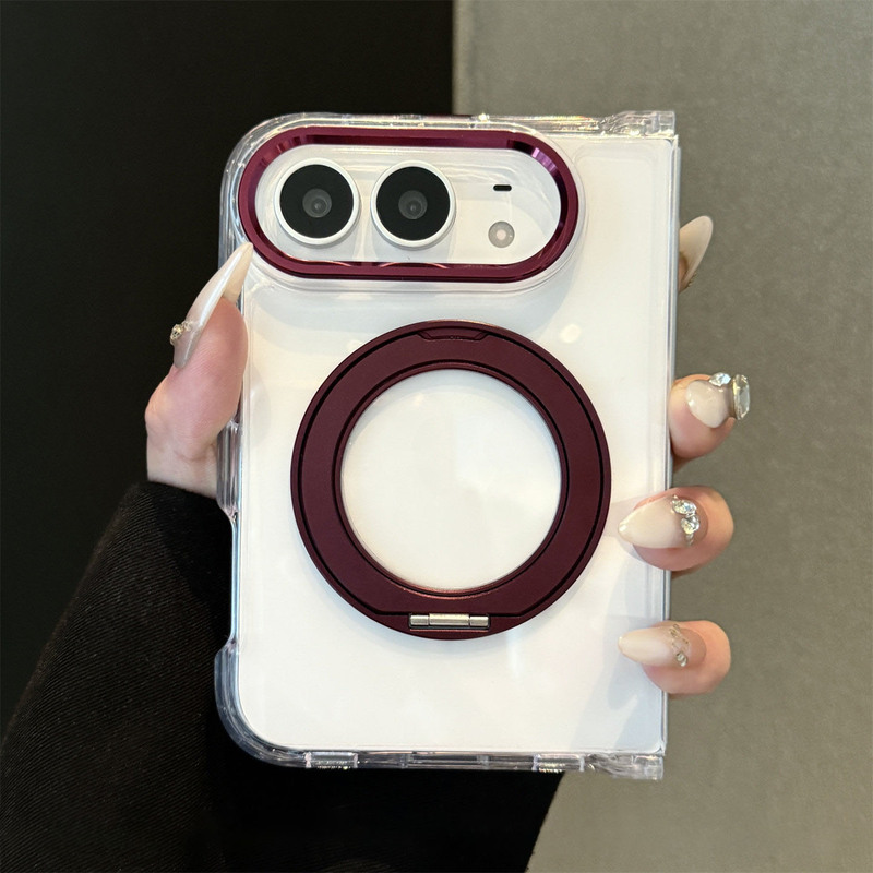 Suitable for iPhone Duo Phone Case, New Foldable Screen Minimalist Ice Crystal 360-Degree Rotating Stand, Apple Duo High-Transparency Ice Crystal Transparent Center Axis Full-Cover Front Frame and Back Shell, Anti-Drop Simple Protection Suitable for iPhone Duo Phone Case, New Foldable Screen Minimalist Ice Crystal 360-Degree Rotating Stand, Apple Duo High-Transparency Ice Crystal Transparent Center Axis Full-Cover Front Frame and Back Shell, Anti-Drop Simple Protection