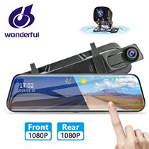 Streaming media driving recorder high-definition touch screen time-lapse recording GPS electronic dog front and rear dual lenses