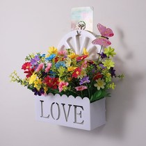 Wall hanging artificial flowers fake flowers wall hanging decoration small fresh wall hanging silk flowers living room wall indoor flowers