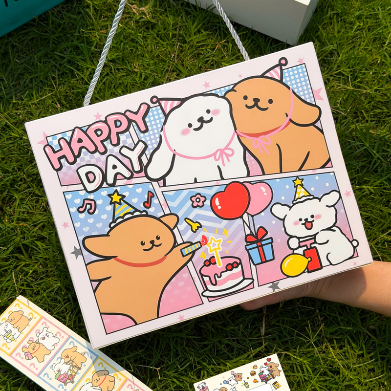 Line Art Puppy Poke Poke Fun Blind Box Gift Box Empty Box DIY Scratch Card Gift Lottery Birthday 520 Children's Day Line Art Puppy Poke Poke Fun Blind Box Gift Box Empty Box DIY Scratch Card Gift Lottery Birthday 520 Children's Day