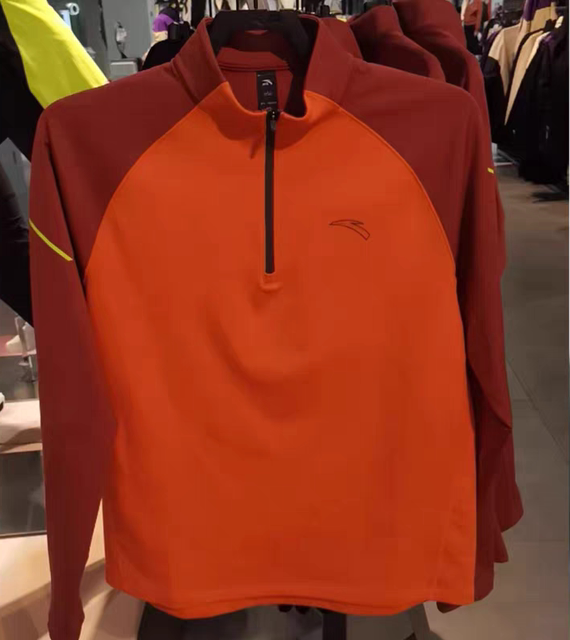 Anta Knit Sweater for Men, Autumn and Winter, Fleece-Lined, Half-Zip, Training, Stand Collar, Commuting, Casual Sportswear 152445401N