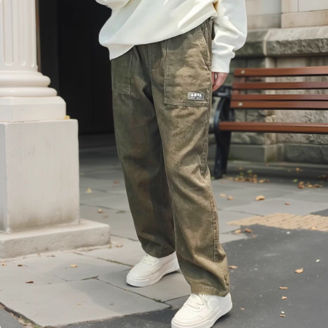 Anta Corduroy Work Pants Unisex Winter American Style Skateboard Loose Straight-Leg Sports Pants 172448503